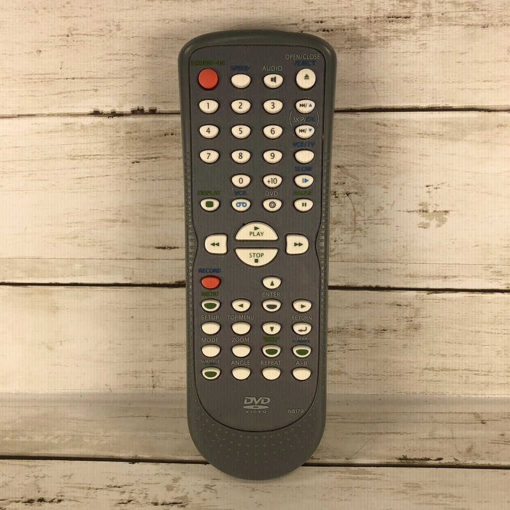 Magnavox NB179 DVD VCR Player Remote Control Gray Replacement NB179UD